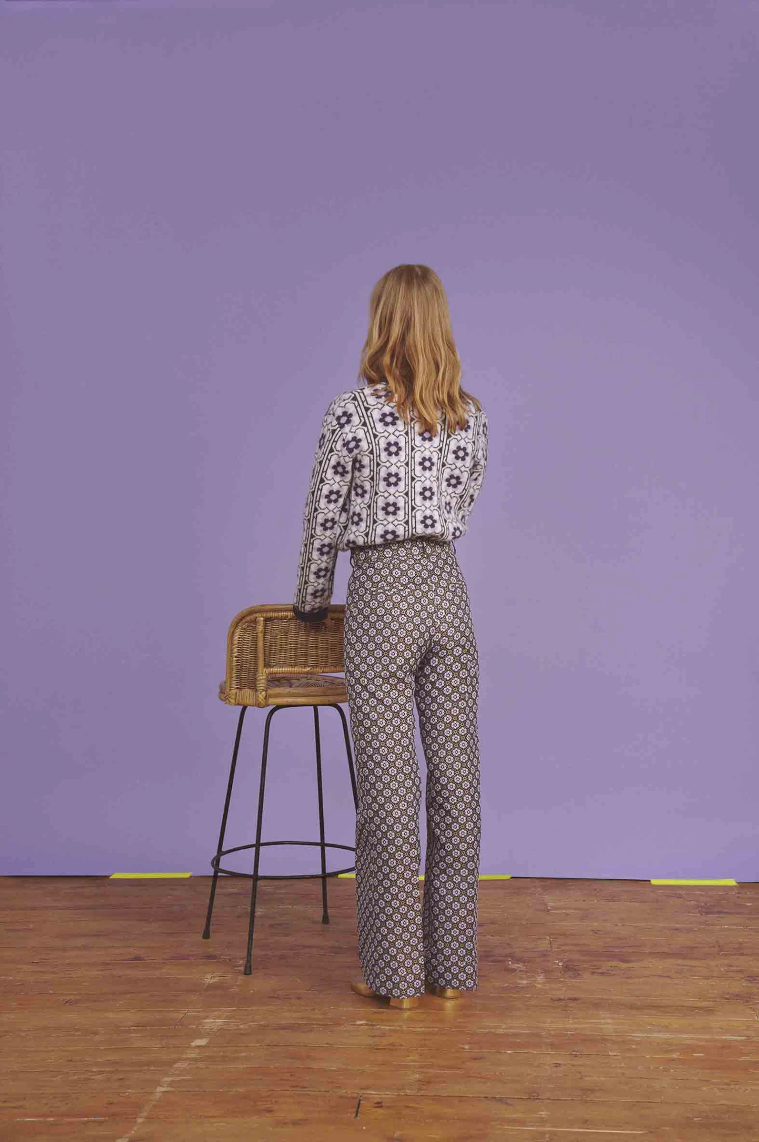 Pantalon En Jacquard à Motif Floral 8 Pantalon En Jacquard à Motif Floral - Image 6