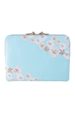 Pochette D'ordinateur Bleu à Chrysanthèmes -Élégance Soldes COMPUTER CASE 2