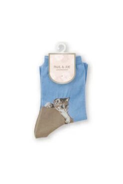 Chaussettes Mi-hautes Imprimées Nounette -Élégance Soldes Chaussettesmi hautesimprimeesNounette bleu