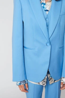 Veste De Tailleur En Laine Vierge Tropicale -Élégance Soldes E21NLACANAU 5