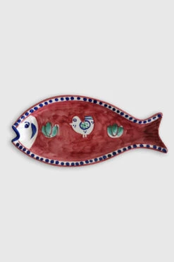 Plat à Poisson En Céramique Poule -Élégance Soldes FISHPLATEHENRED