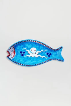 Plat à Poisson En Céramique Poulpe