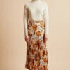 Jupe Plissée Soleil Imprimée Floral Allover -Élégance Soldes FW23 SALIZEE 2 1