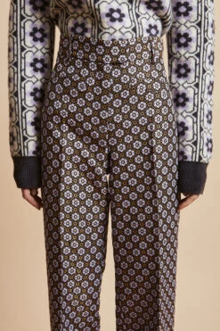 Pantalon En Jacquard à Motif Floral 10 Pantalon En Jacquard à Motif Floral -Élégance Soldes FW23 SBAUDOIN 2