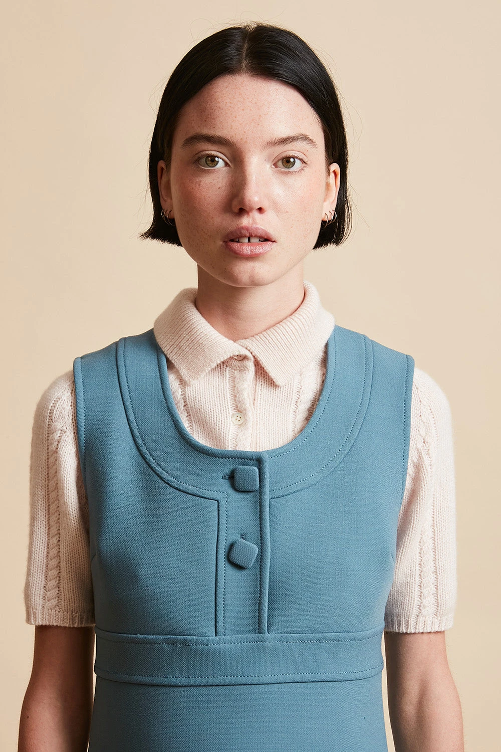 Robe Chasuble En Cady De Laine 4 Robe Chasuble En Cady De Laine - Image 2