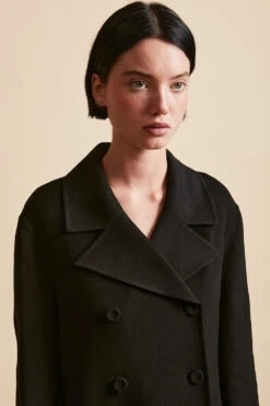 Manteau Long évasé En Laine -Élégance Soldes FW23 SCYRAN 1