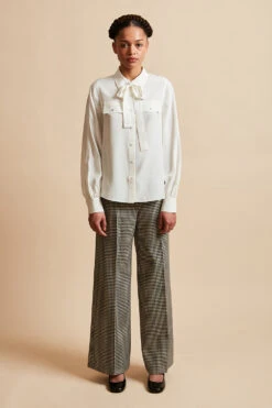 Chemisier En Soie Envers Satin -Élégance Soldes FW23 SDANA 01