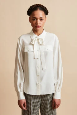 Chemisier En Soie Envers Satin -Élégance Soldes FW23 SDANA 01 1
