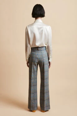 Pantalon En Laine De Tartan -Élégance Soldes FW23 SDESTAEL