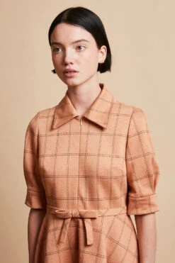 Robe Courte à Godets En Jersey Jacquard -Élégance Soldes FW23 SIRINA 2