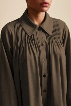 Robe Courte Ample Ajustée Aux épaules -Élégance Soldes FW23 SLENFANCE 3 marron