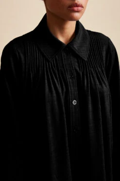 Robe Courte Ample Ajustée Aux épaules -Élégance Soldes FW23 SLENFANCE 3noir