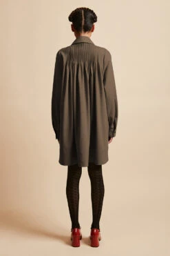 Robe Courte Ample Ajustée Aux épaules -Élégance Soldes FW23 SLENFANCE 4 marron