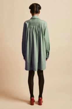 Robe Courte Ample Ajustée Aux épaules -Élégance Soldes FW23 SLENFANCE 4 vert