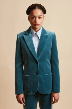 Veste En Velours Lisse De Coton