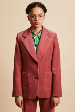 Veste En Velours Côtelé Au Simple Boutonnage