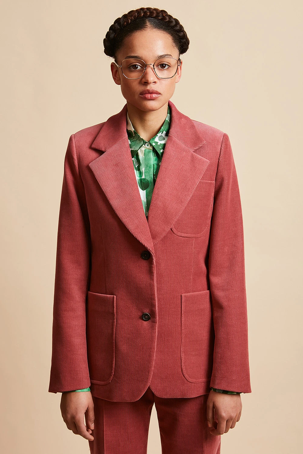 Veste En Velours Côtelé Au Simple Boutonnage 3 Veste En Velours Côtelé Au Simple Boutonnage