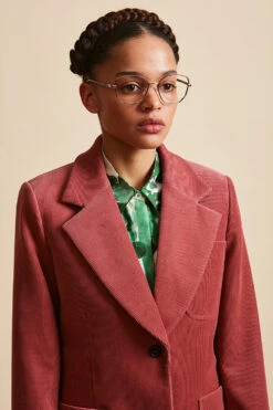 Veste En Velours Côtelé Au Simple Boutonnage 19 Veste En Velours Côtelé Au Simple Boutonnage -Élégance Soldes FW23 SMARTINE 4