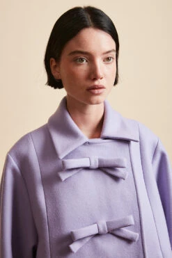 Manteau Court évasé En Tissu Caban-laine Cachemire -Élégance Soldes FW23 SMAgNIOLIA 6