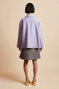 Manteau Court évasé En Tissu Caban-laine Cachemire -Élégance Soldes FW23 SMAgNIOLIA 7