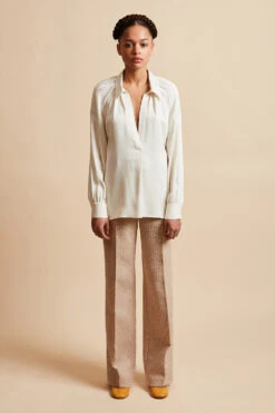 Blouse En Crêpe Envers Satin -Élégance Soldes FW23 SPASSION 2