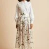 Jupe Longue En Organza De Soie Imprimée -Élégance Soldes FW23 Sfarondole 12 2