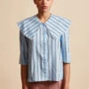 Blouse Rayée Au Large Col -Élégance Soldes FW23 Sillinois 1