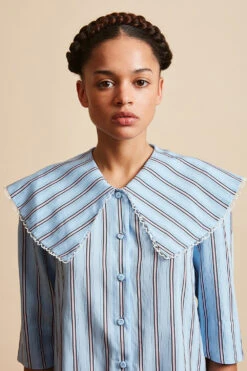 Blouse Rayée Au Large Col 16 Blouse Rayée Au Large Col -Élégance Soldes FW23 Sillinois 3