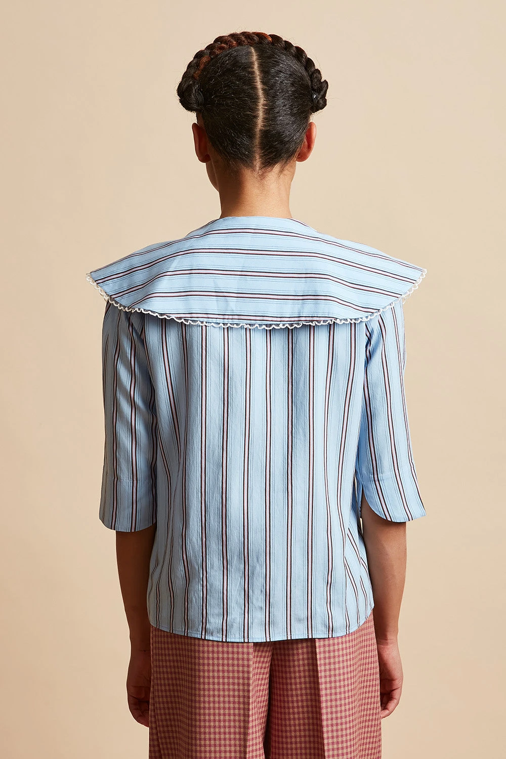 Blouse Rayée Au Large Col 7 Blouse Rayée Au Large Col - Image 5