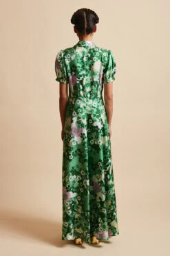 Robe Chemisier En Twill De Soie à Motif Floral -Élégance Soldes FW23 Slucia 4