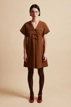 Robe Courte évasée En Laine Vierge Tropicale