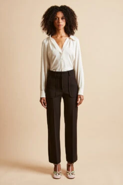 Pantalon En Cady De Laine -Élégance Soldes FW23 sbenny 73 2 1