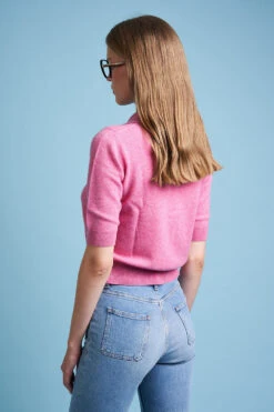 Cardigan Court En Cachemire Col Polo -Élégance Soldes FW23 scalin 11