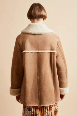 Caban Ample En Peau D'agneau -Élégance Soldes FW23 sdakota 8 1