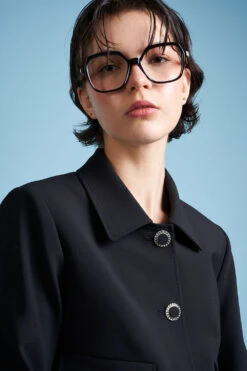 Veste Courte En Laine Vierge Tropicale Tissée En Italie -Élégance Soldes FW23 sellyn 10