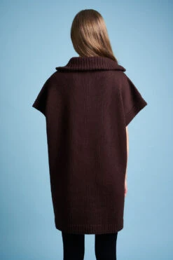 Cape En Grosse Maille De Laine Et Cachemire -Élégance Soldes FW23 shero 14