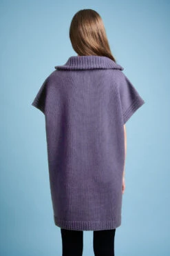 Cape En Grosse Maille De Laine Et Cachemire -Élégance Soldes FW23 shero 14copie
