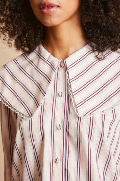 Blouse Rayée Au Large Col 21 Blouse Rayée Au Large Col -Élégance Soldes FW23 sillinois 41 6 1