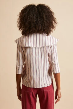 Blouse Rayée Au Large Col 22 Blouse Rayée Au Large Col -Élégance Soldes FW23 sillinois 41 8 1