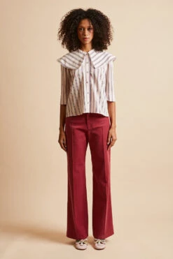 Blouse Rayée Au Large Col 20 Blouse Rayée Au Large Col -Élégance Soldes FW23 sillinois 41 1