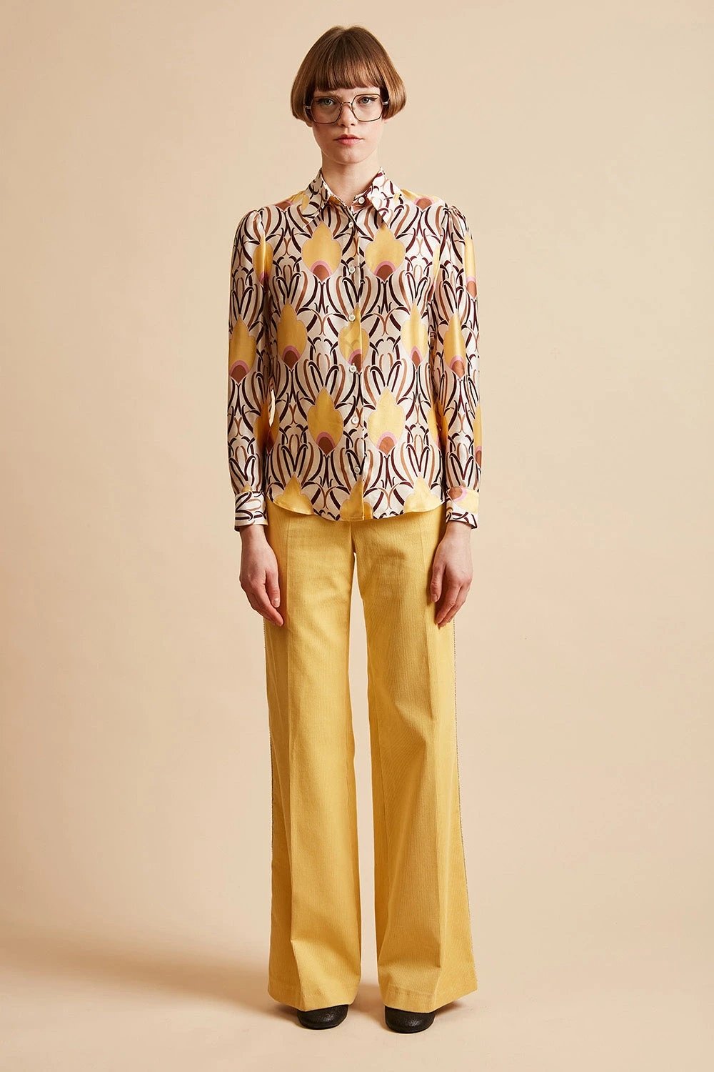 Chemise En Satin De Soie Imprimée All Over 5 Chemise En Satin De Soie Imprimée All Over - Image 3