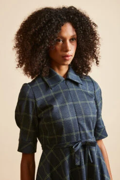 Robe Courte à Godets En Jersey Jacquard -Élégance Soldes FW23 sirina 03 3 1