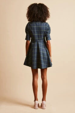 Robe Courte à Godets En Jersey Jacquard -Élégance Soldes FW23 sirina 03 4 1