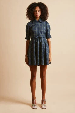 Robe Courte à Godets En Jersey Jacquard -Élégance Soldes FW23 sirina 03 1