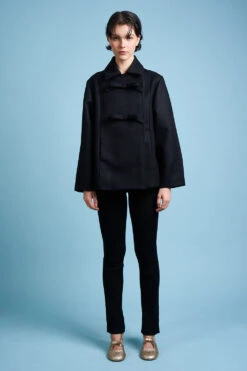 Manteau Court évasé En Tissu Caban-laine Cachemire -Élégance Soldes FW23 smagnolia