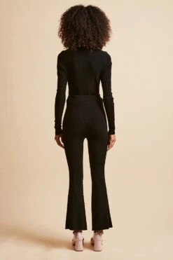 Pantalon En Maille De Laine Vierge Côtelée Sans Couture -Élégance Soldes FW23 smassimo 02 3 1