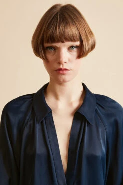 Blouse En Crêpe Envers Satin -Élégance Soldes FW23 spassion 365 5 1