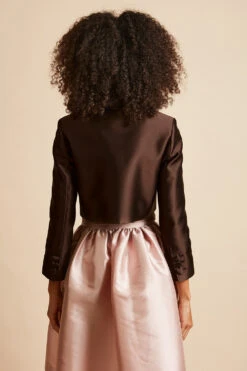 Veste Courte En Mikado De Soie Mélangée -Élégance Soldes Fw23 Sparcoeur 07 3