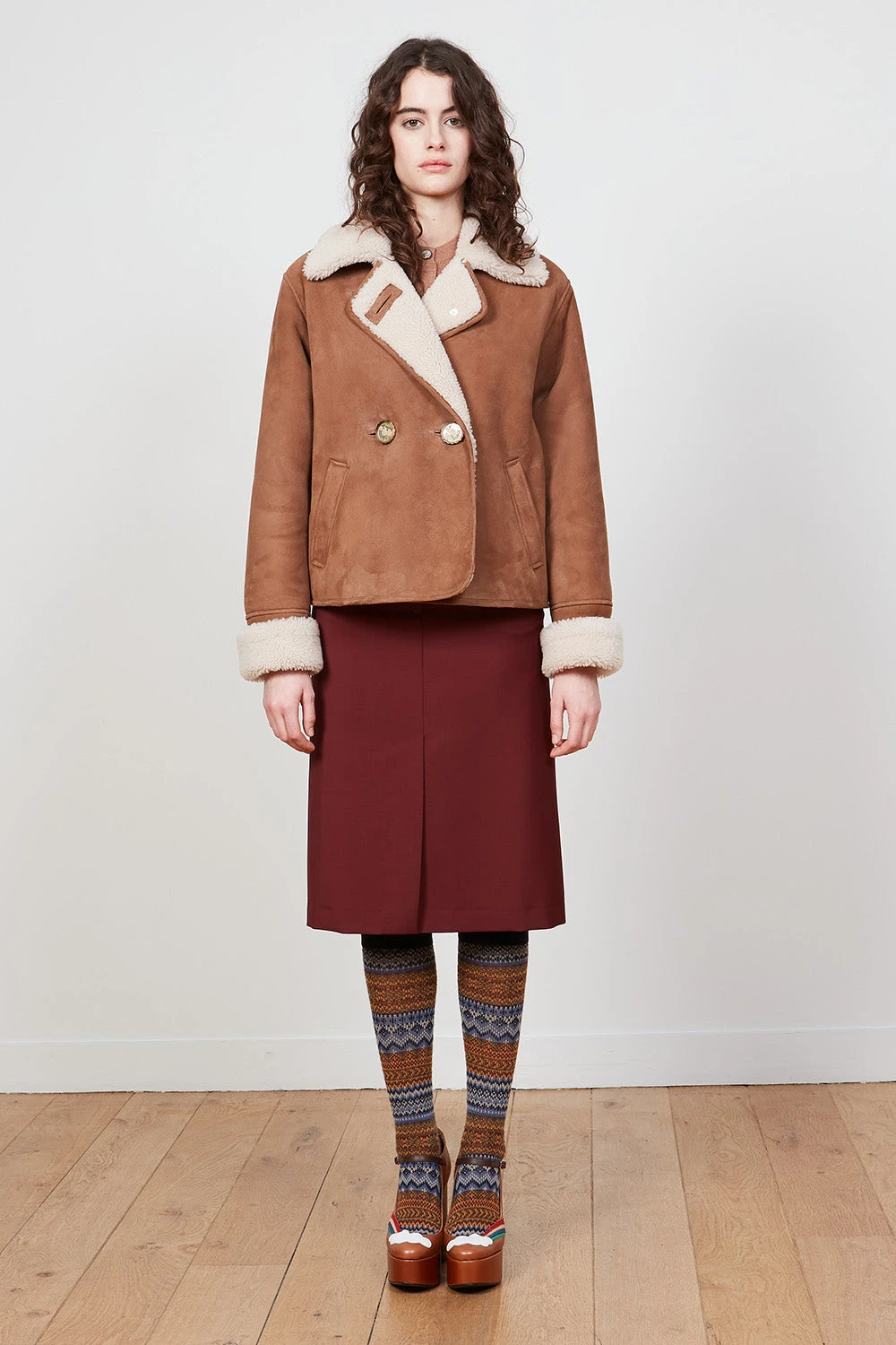 Blouson Aux Revers En Mouton Retourné 4 Blouson Aux Revers En Mouton Retourné - Image 2