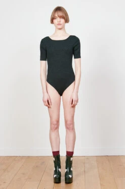 Body En Laine à L'encolure Dégagée Au Dos